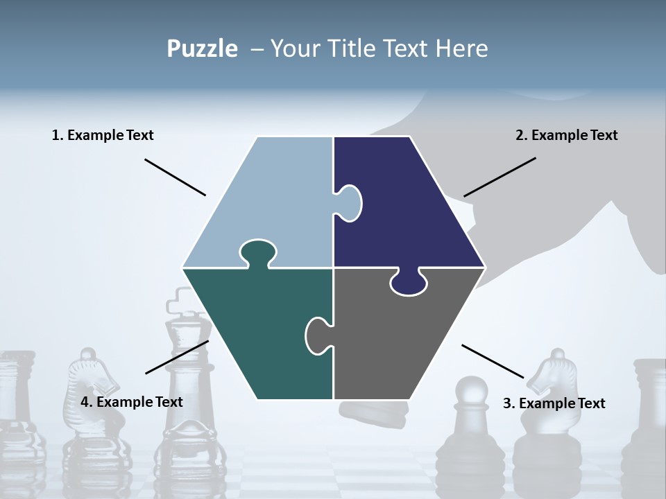 A Hand Is Pushing A Chess Piece On A Chess Board PowerPoint Template