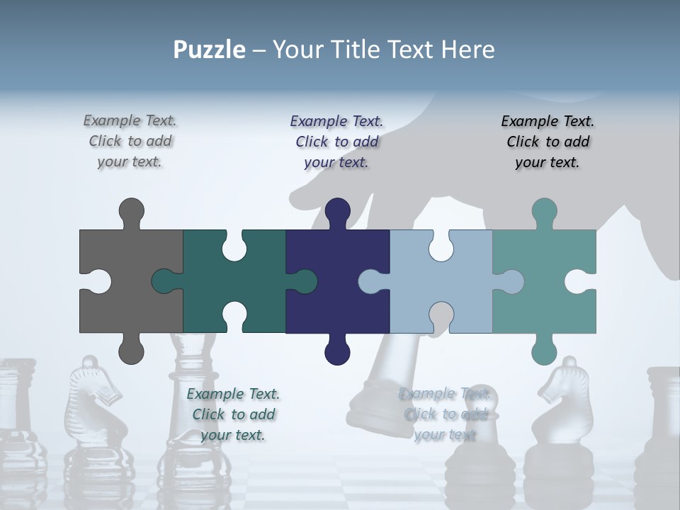 A Hand Is Pushing A Chess Piece On A Chess Board PowerPoint Template