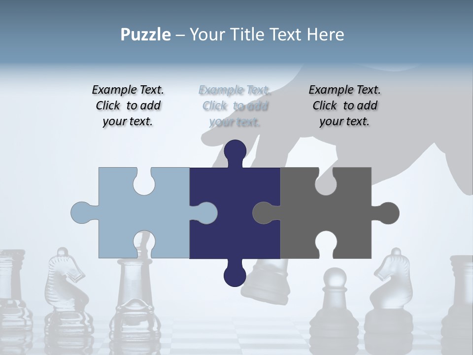 A Hand Is Pushing A Chess Piece On A Chess Board PowerPoint Template