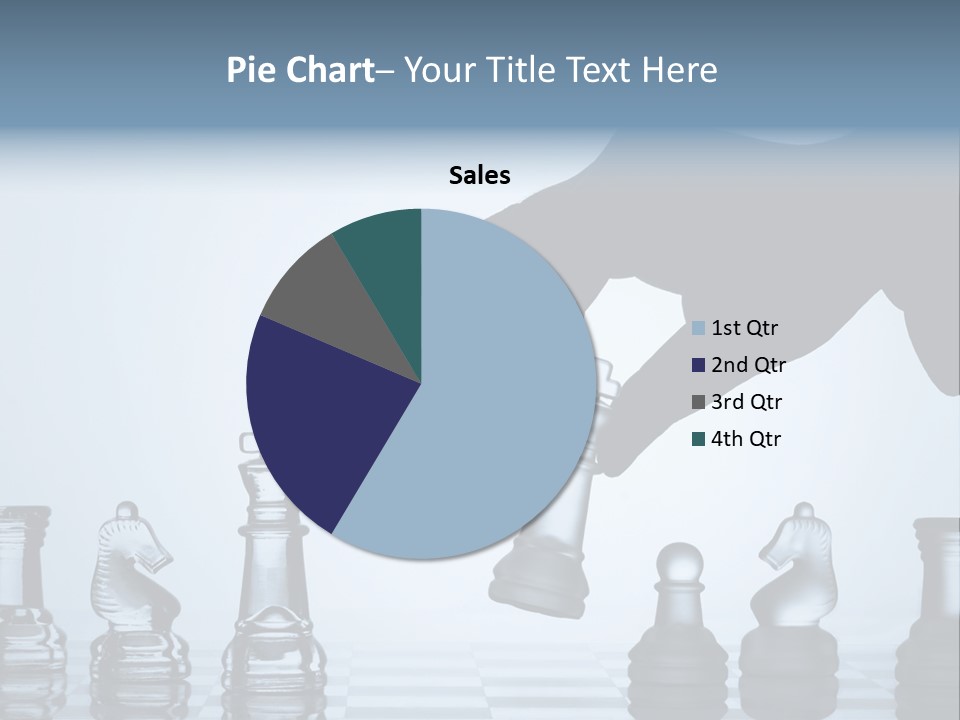A Hand Is Pushing A Chess Piece On A Chess Board PowerPoint Template