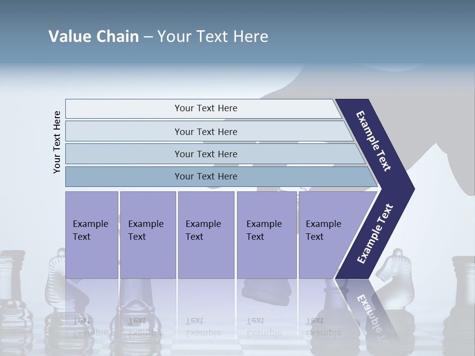 A Hand Is Pushing A Chess Piece On A Chess Board PowerPoint Template