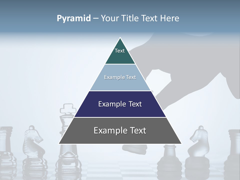 A Hand Is Pushing A Chess Piece On A Chess Board PowerPoint Template