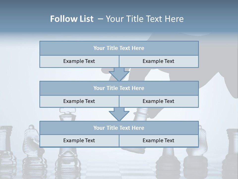 A Hand Is Pushing A Chess Piece On A Chess Board PowerPoint Template
