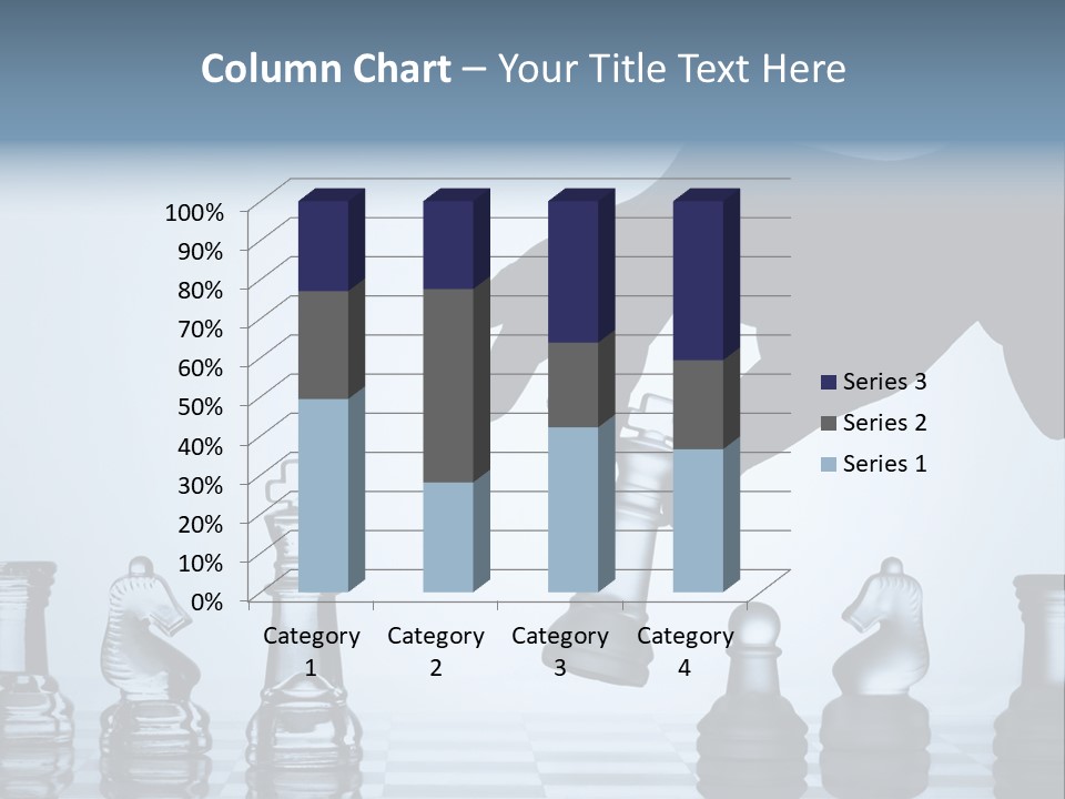 A Hand Is Pushing A Chess Piece On A Chess Board PowerPoint Template