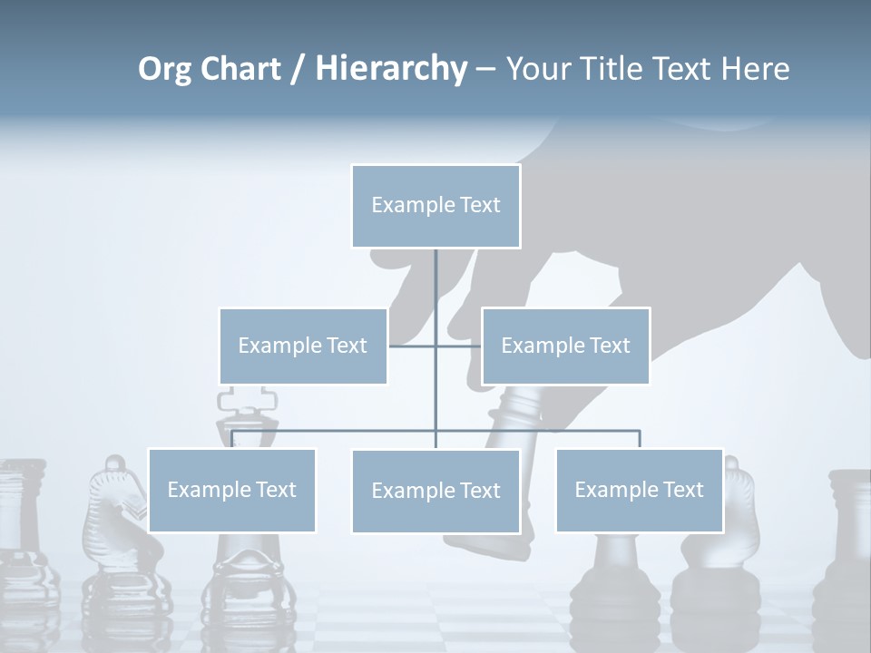 A Hand Is Pushing A Chess Piece On A Chess Board PowerPoint Template