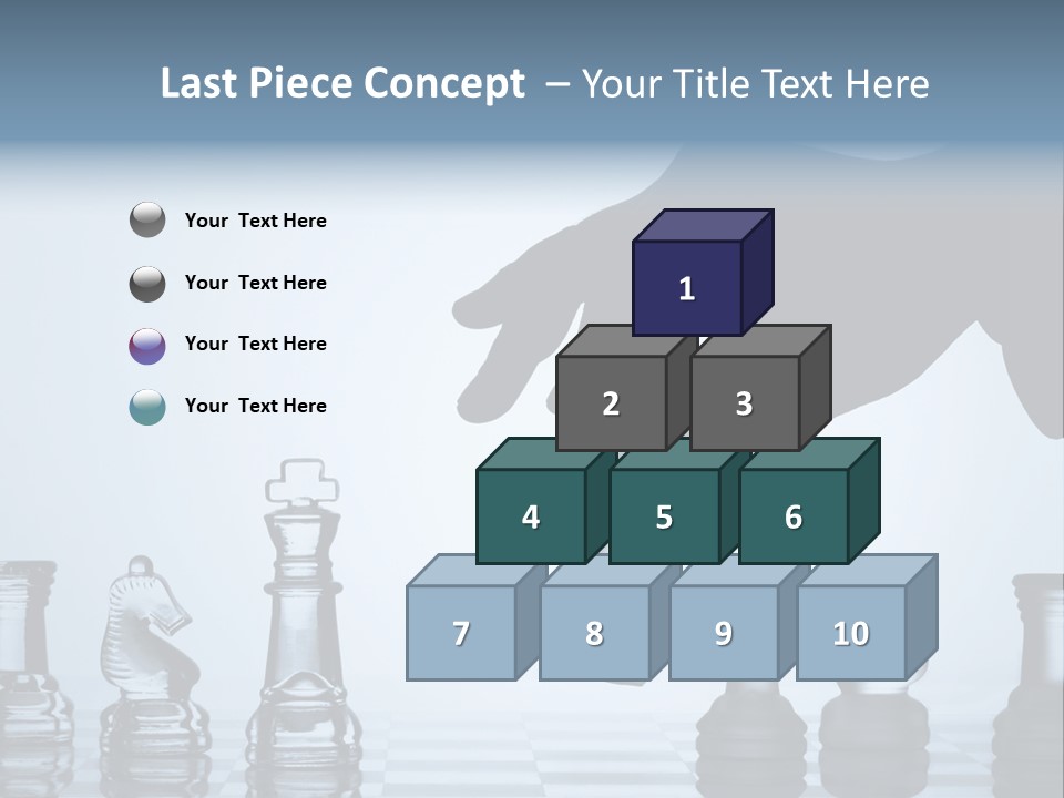 A Hand Is Pushing A Chess Piece On A Chess Board PowerPoint Template