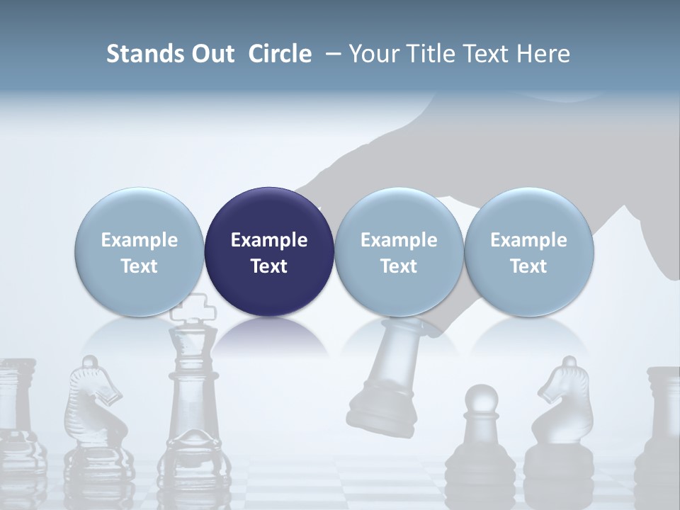 A Hand Is Pushing A Chess Piece On A Chess Board PowerPoint Template