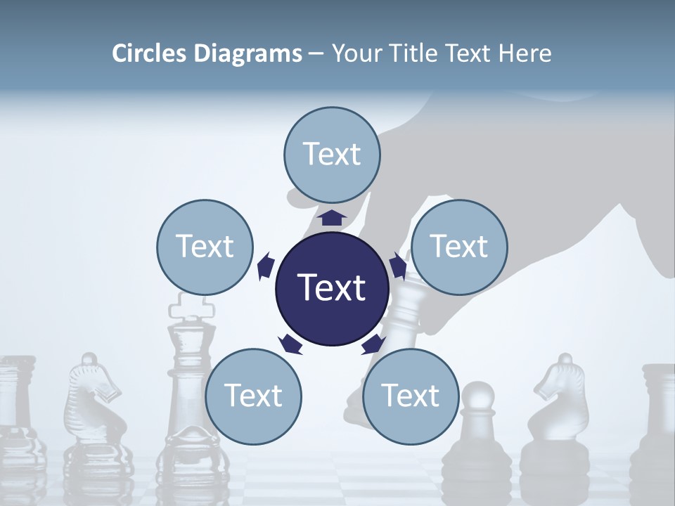A Hand Is Pushing A Chess Piece On A Chess Board PowerPoint Template