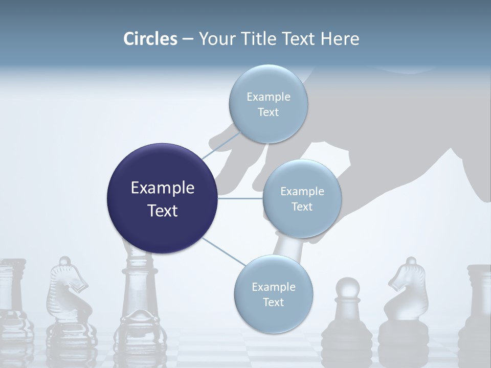 A Hand Is Pushing A Chess Piece On A Chess Board PowerPoint Template