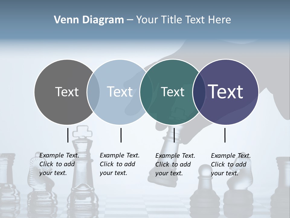 A Hand Is Pushing A Chess Piece On A Chess Board PowerPoint Template