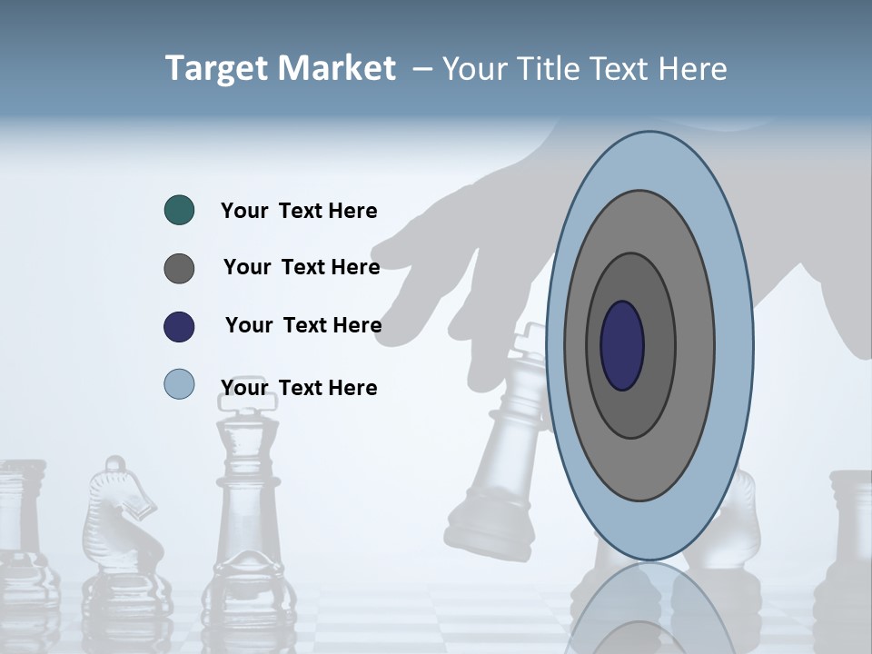 A Hand Is Pushing A Chess Piece On A Chess Board PowerPoint Template