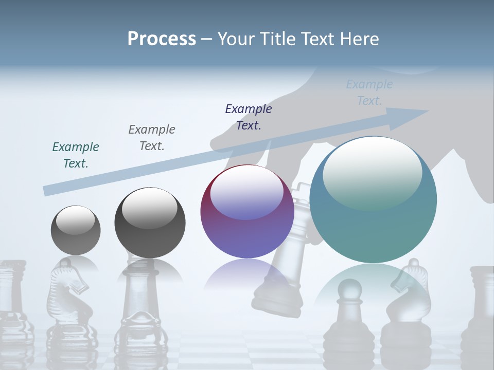 A Hand Is Pushing A Chess Piece On A Chess Board PowerPoint Template