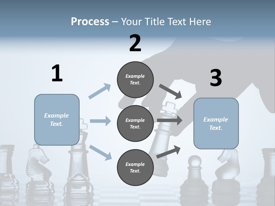 A Hand Is Pushing A Chess Piece On A Chess Board PowerPoint Template