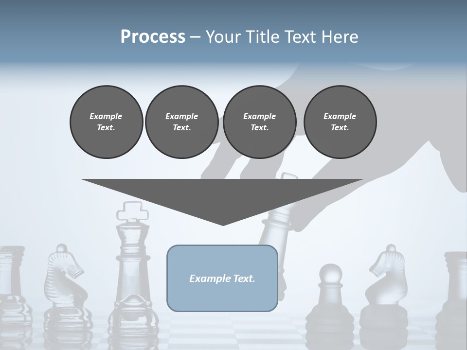 A Hand Is Pushing A Chess Piece On A Chess Board PowerPoint Template