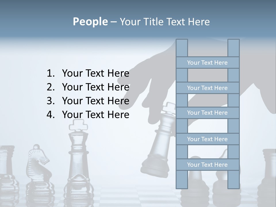 A Hand Is Pushing A Chess Piece On A Chess Board PowerPoint Template