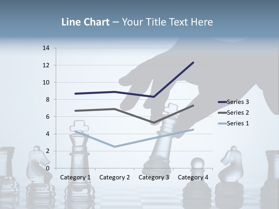A Hand Is Pushing A Chess Piece On A Chess Board PowerPoint Template