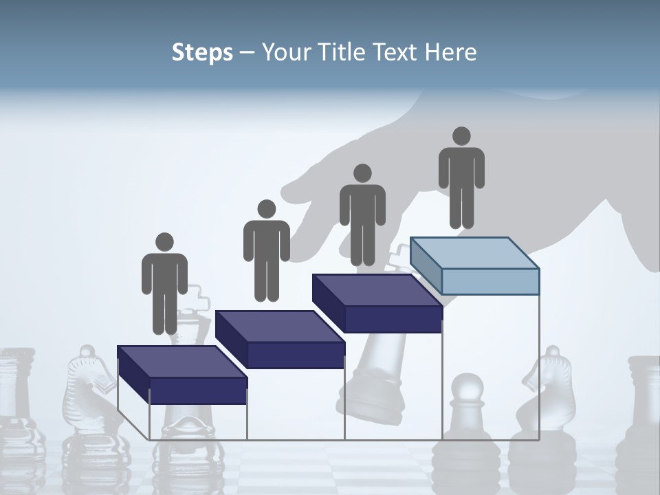 A Hand Is Pushing A Chess Piece On A Chess Board PowerPoint Template