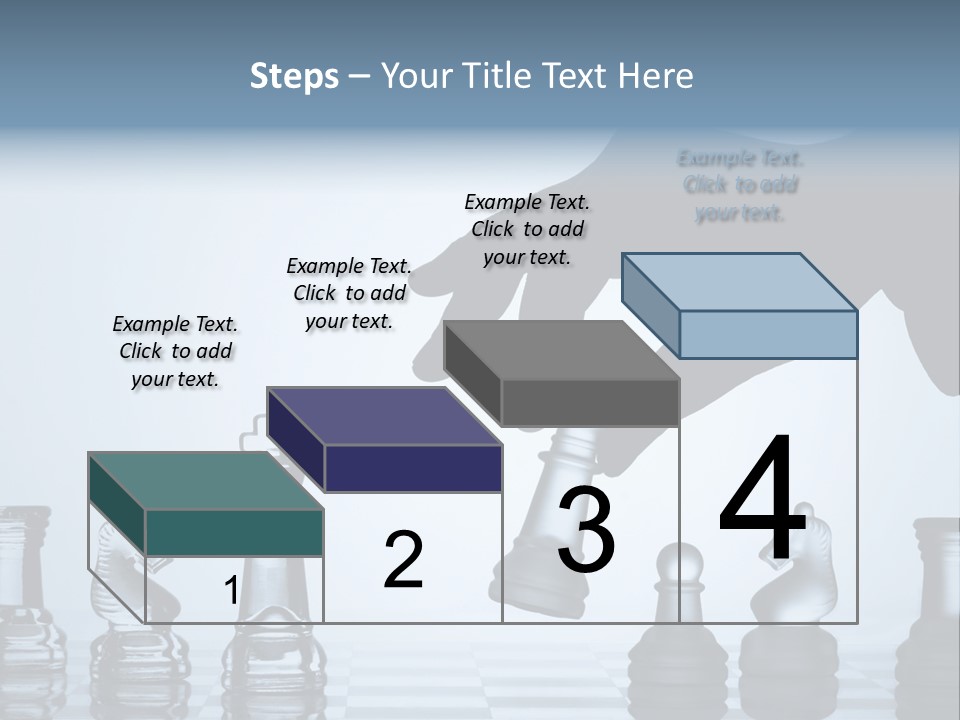 A Hand Is Pushing A Chess Piece On A Chess Board PowerPoint Template