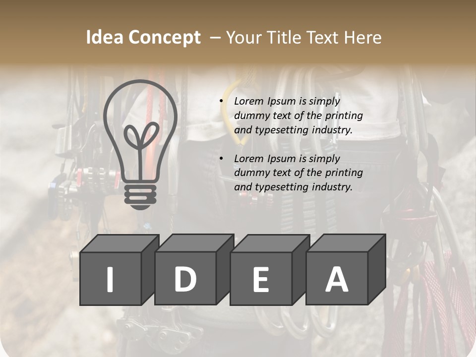 A Man Holding A Bunch Of Tools In His Hands PowerPoint Template