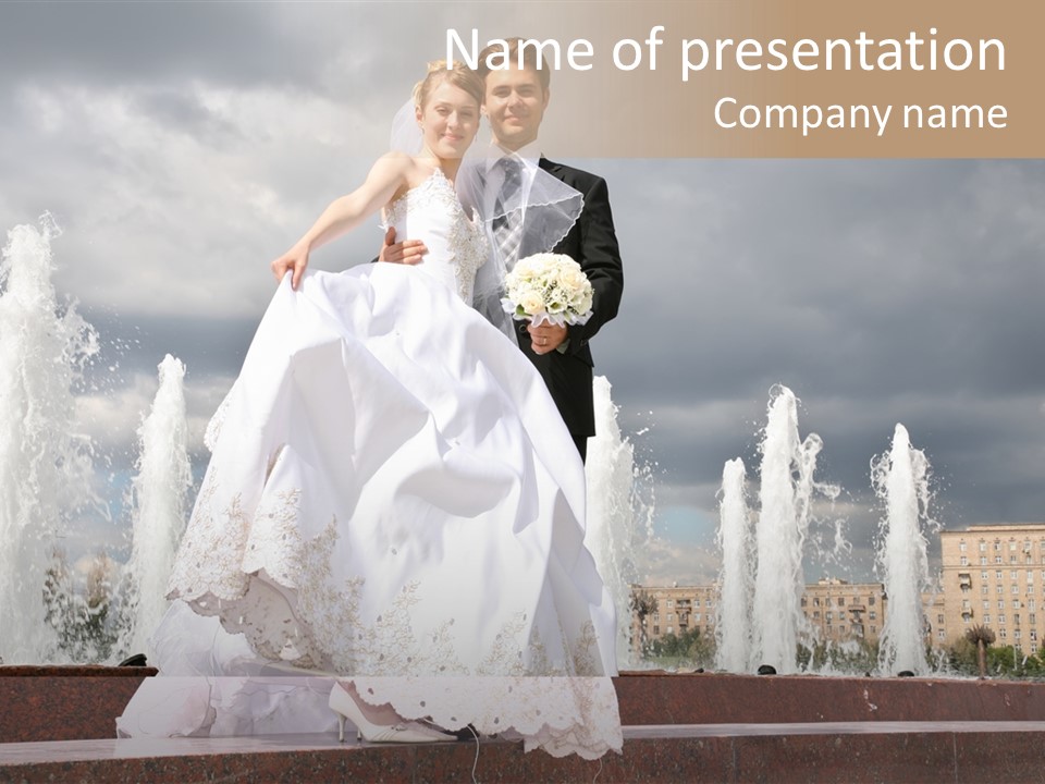 Innocence Dress Gown PowerPoint Template