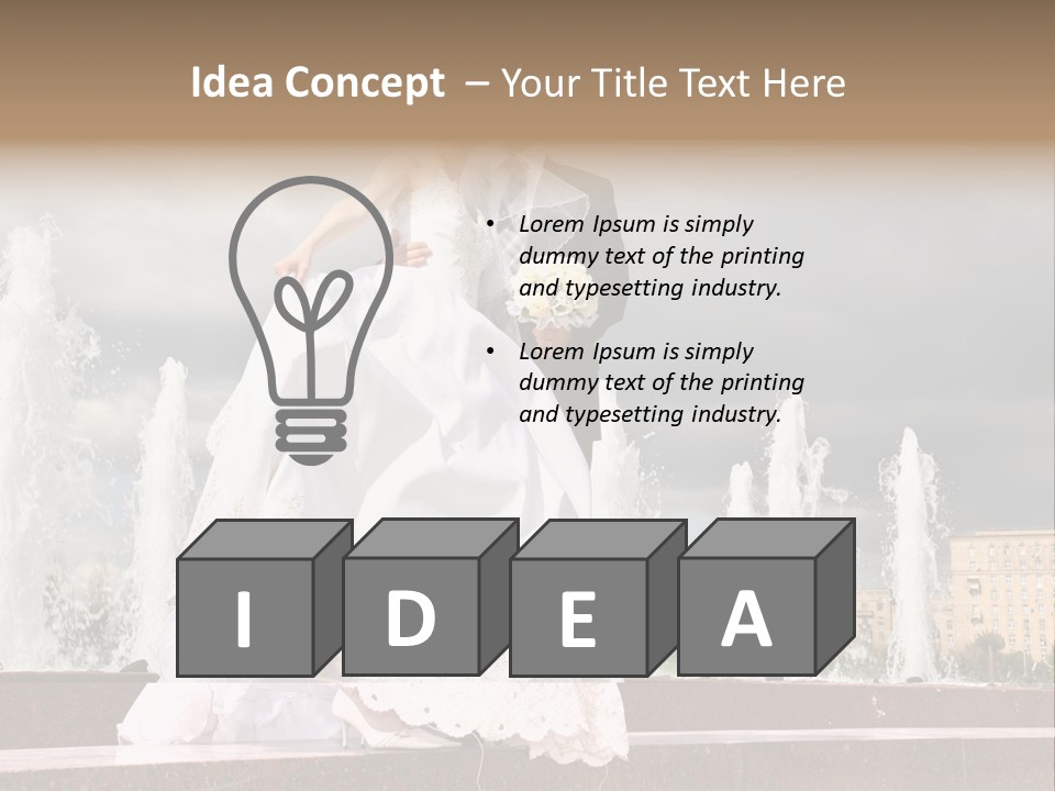 Innocence Dress Gown PowerPoint Template