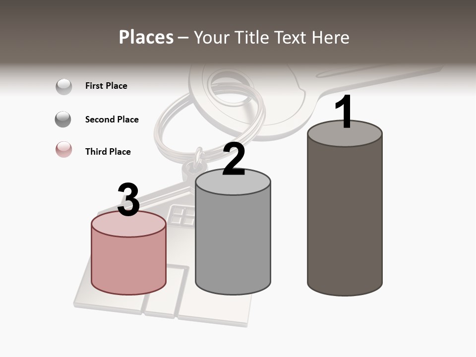 A House Key With A House Keychain Attached To It PowerPoint Template