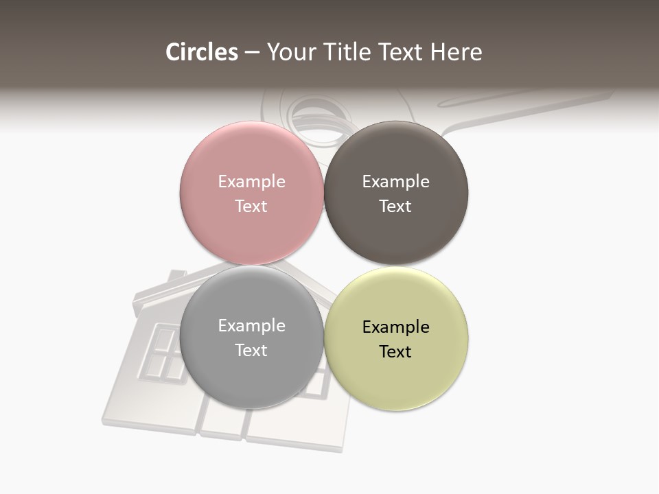 A House Key With A House Keychain Attached To It PowerPoint Template