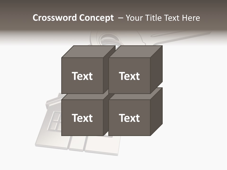 A House Key With A House Keychain Attached To It PowerPoint Template
