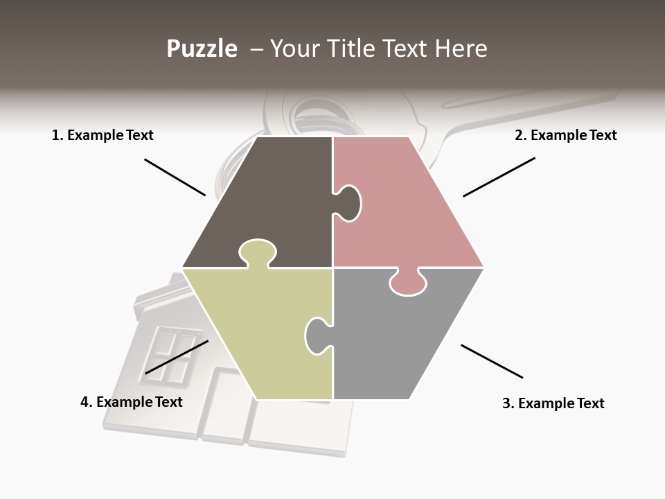 A House Key With A House Keychain Attached To It PowerPoint Template