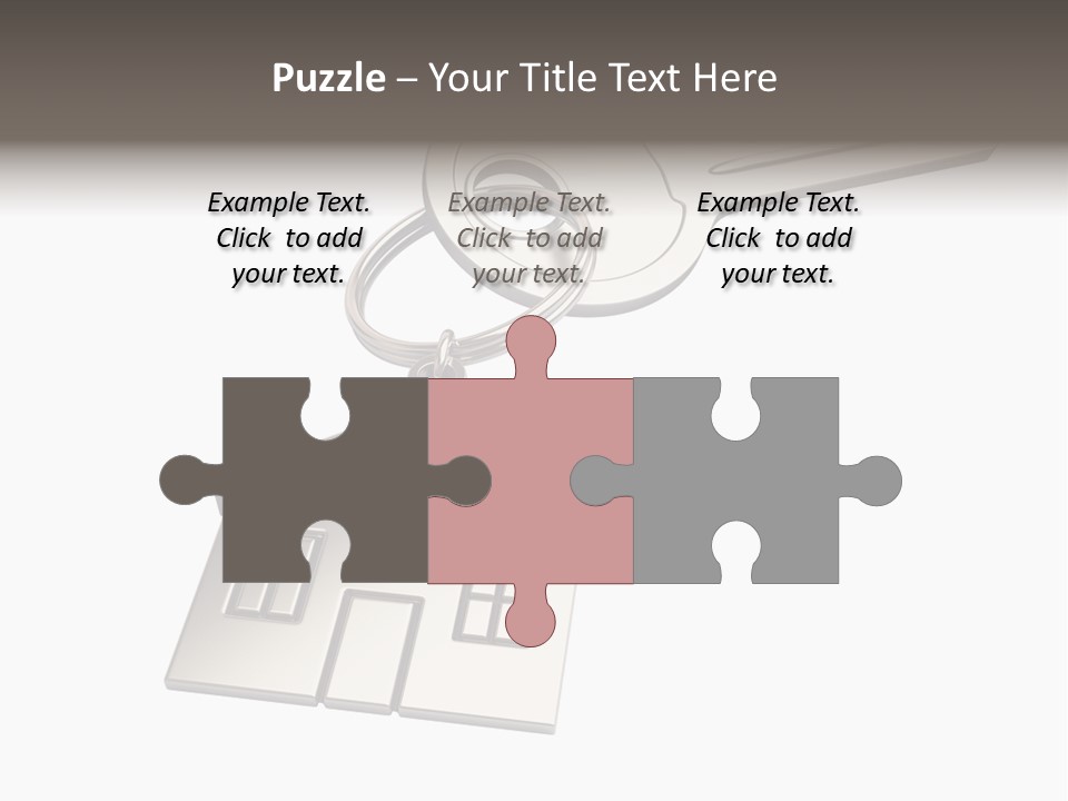 A House Key With A House Keychain Attached To It PowerPoint Template