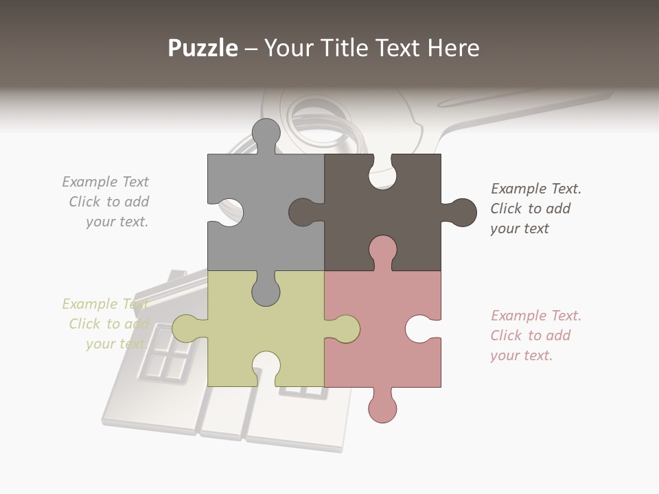 A House Key With A House Keychain Attached To It PowerPoint Template