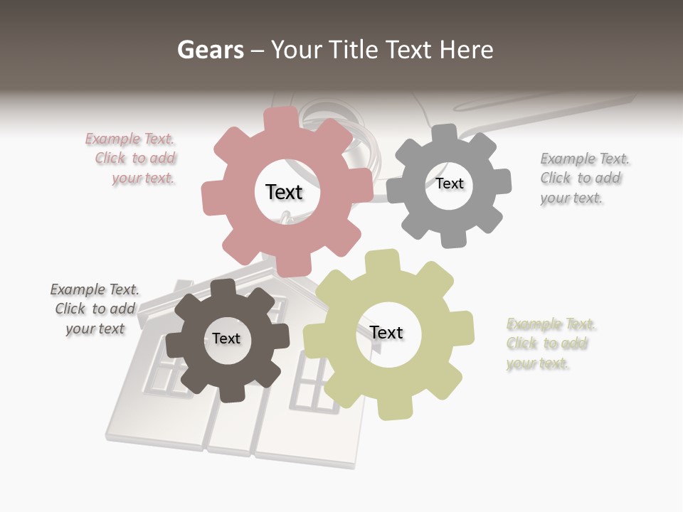 A House Key With A House Keychain Attached To It PowerPoint Template