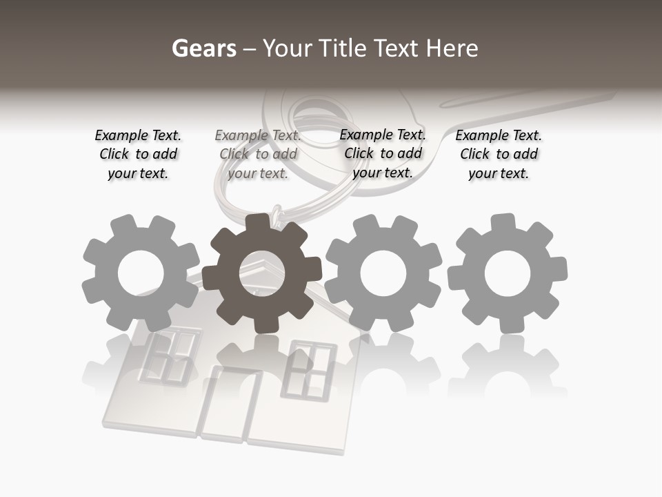 A House Key With A House Keychain Attached To It PowerPoint Template