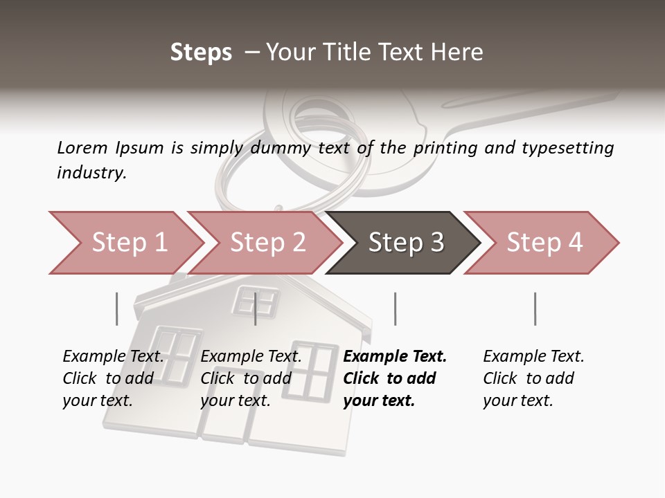 A House Key With A House Keychain Attached To It PowerPoint Template