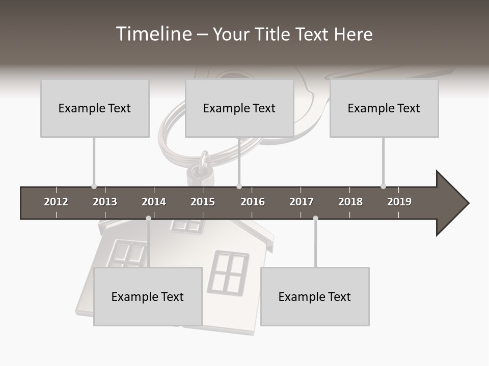 A House Key With A House Keychain Attached To It PowerPoint Template