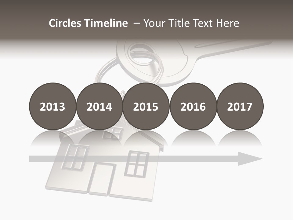 A House Key With A House Keychain Attached To It PowerPoint Template