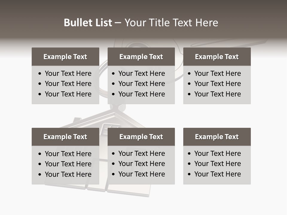 A House Key With A House Keychain Attached To It PowerPoint Template