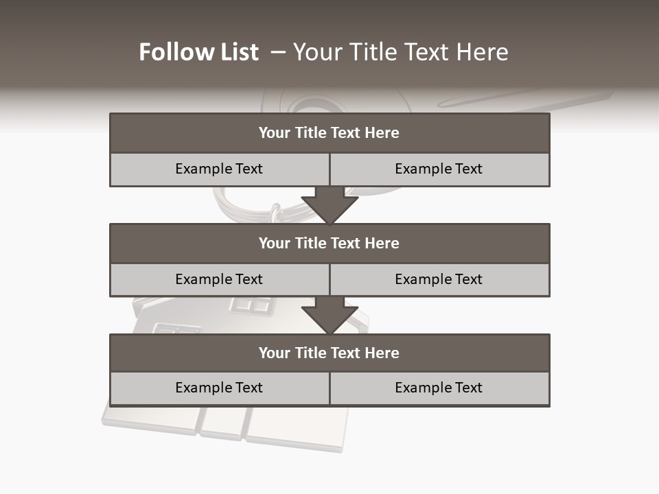 A House Key With A House Keychain Attached To It PowerPoint Template