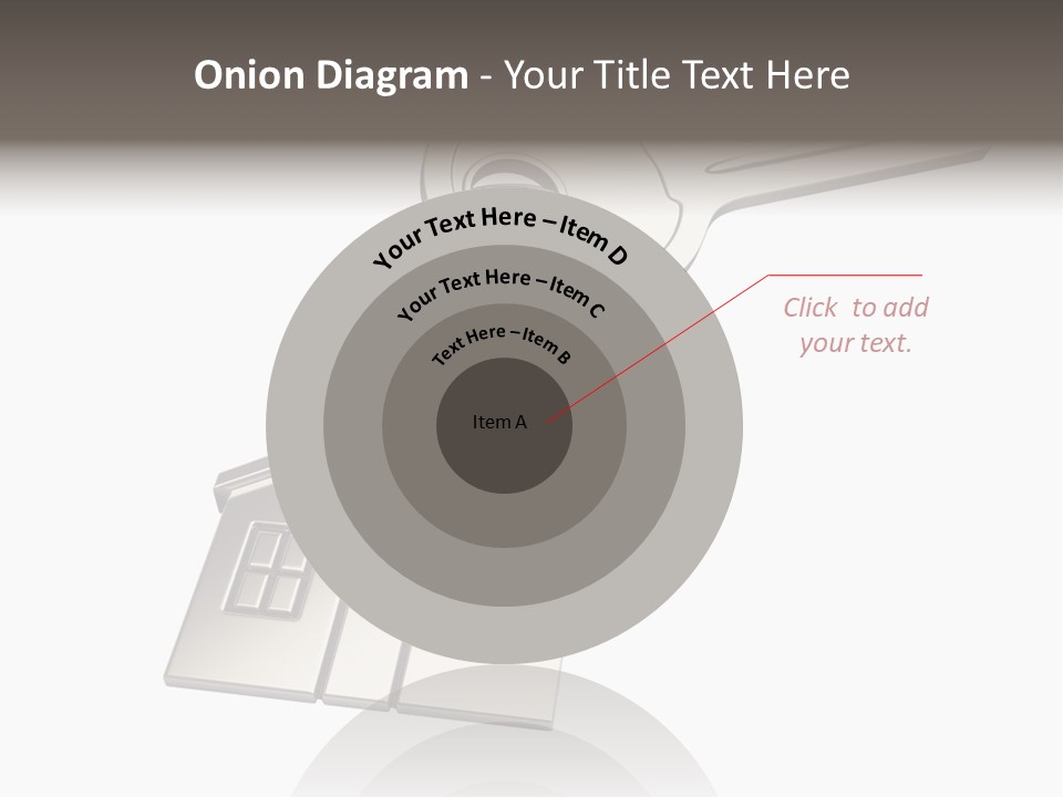A House Key With A House Keychain Attached To It PowerPoint Template