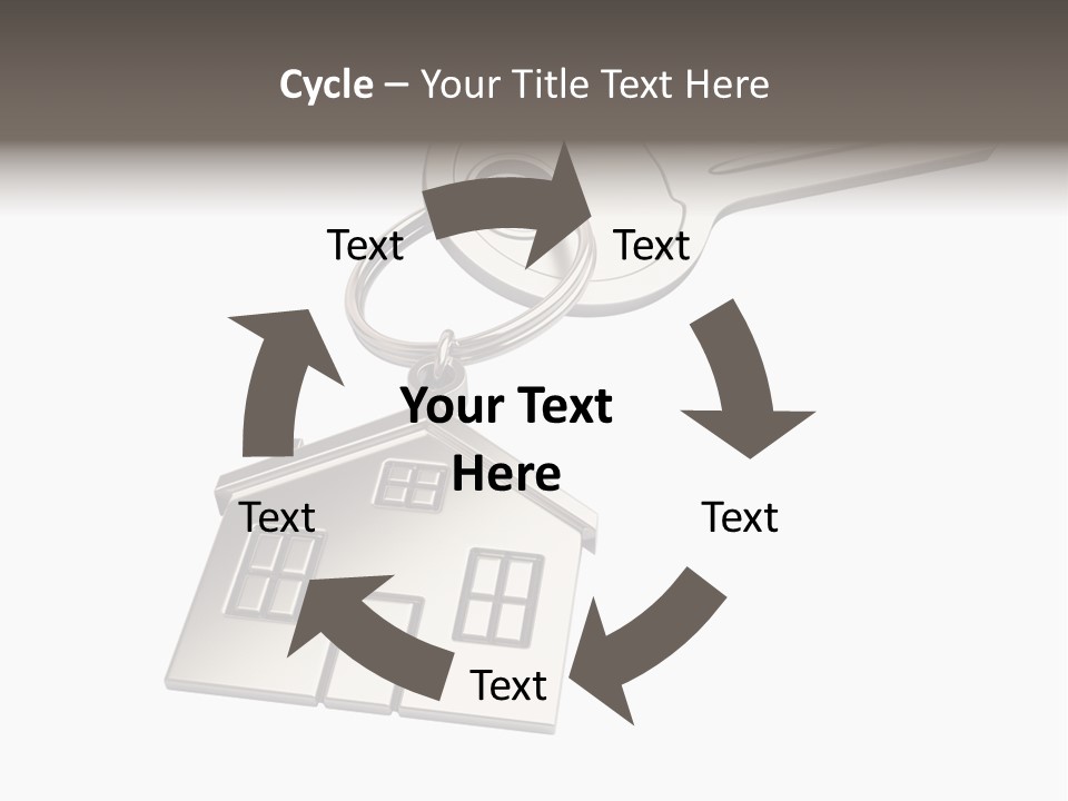 A House Key With A House Keychain Attached To It PowerPoint Template