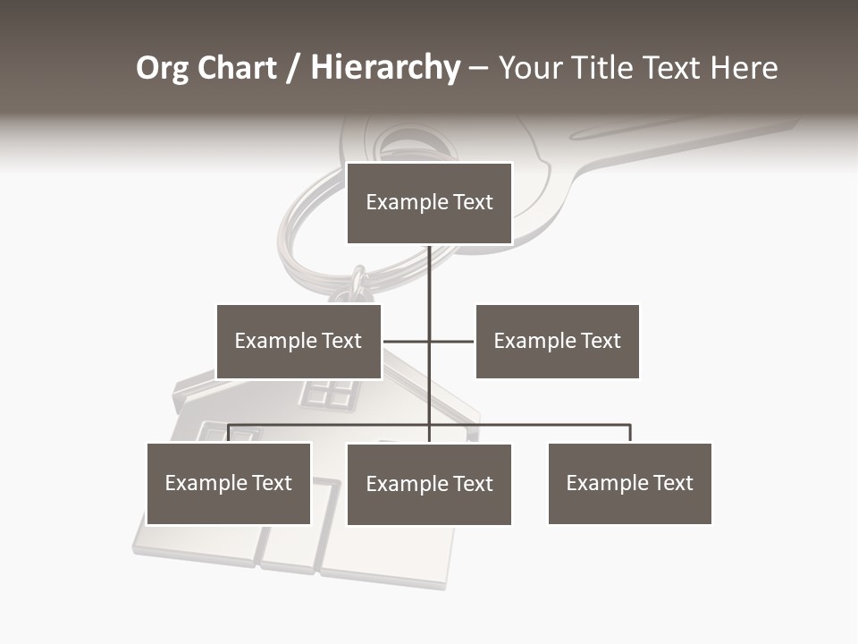 A House Key With A House Keychain Attached To It PowerPoint Template
