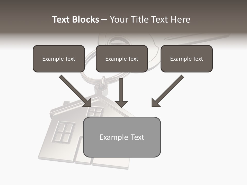 A House Key With A House Keychain Attached To It PowerPoint Template