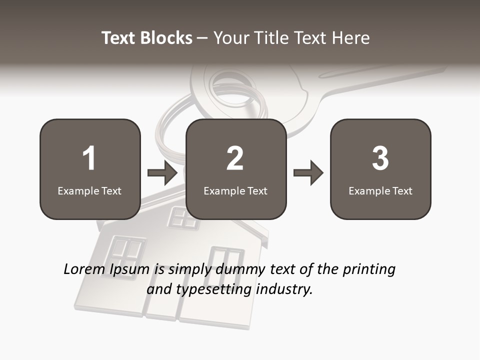 A House Key With A House Keychain Attached To It PowerPoint Template