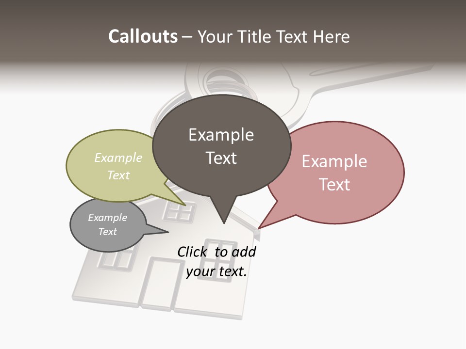 A House Key With A House Keychain Attached To It PowerPoint Template