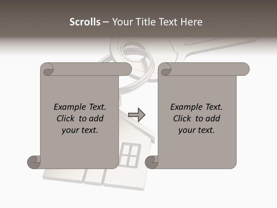 A House Key With A House Keychain Attached To It PowerPoint Template