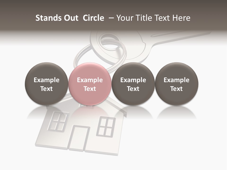 A House Key With A House Keychain Attached To It PowerPoint Template