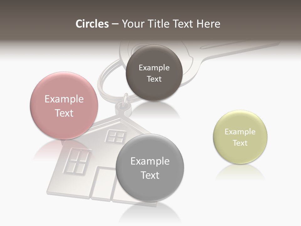 A House Key With A House Keychain Attached To It PowerPoint Template