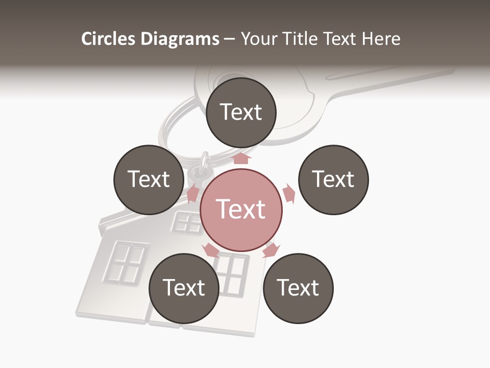 A House Key With A House Keychain Attached To It PowerPoint Template