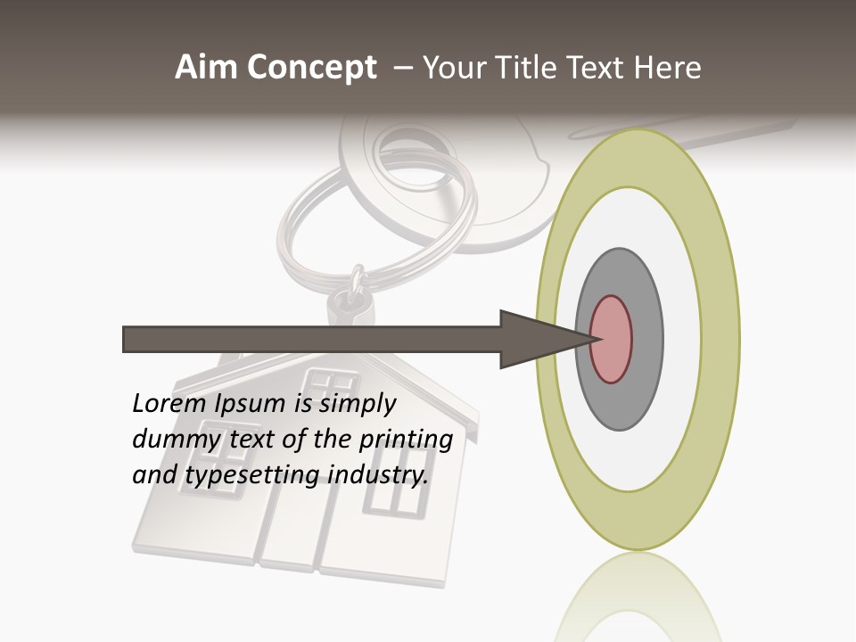 A House Key With A House Keychain Attached To It PowerPoint Template