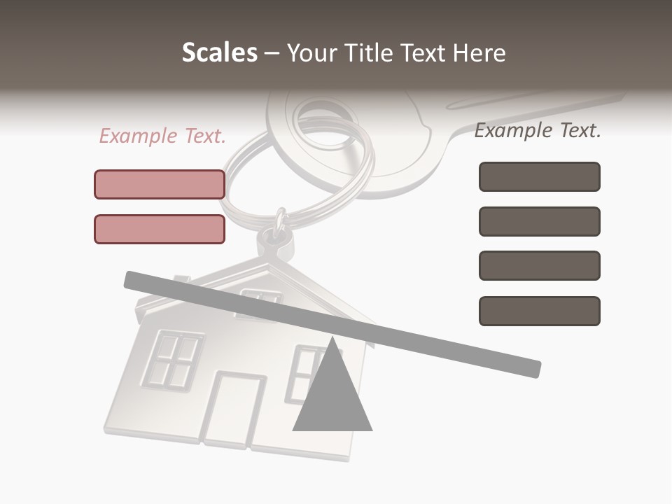 A House Key With A House Keychain Attached To It PowerPoint Template